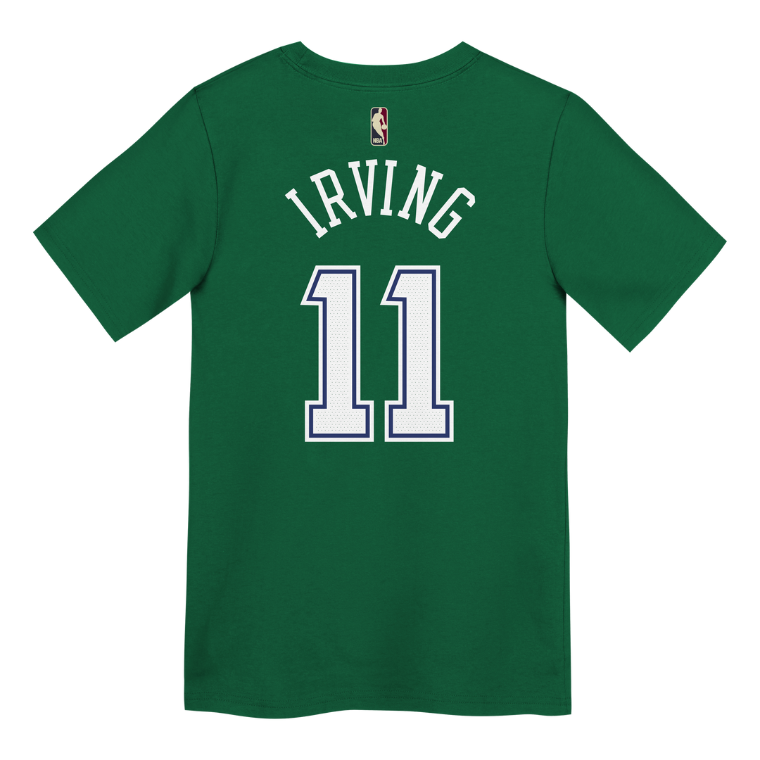 DALLAS MAVERICKS NIKE OUTERSTUFF HARDWOOD CLASSIC KIDS KYRIE IRVING NAME & NUMBER TEE