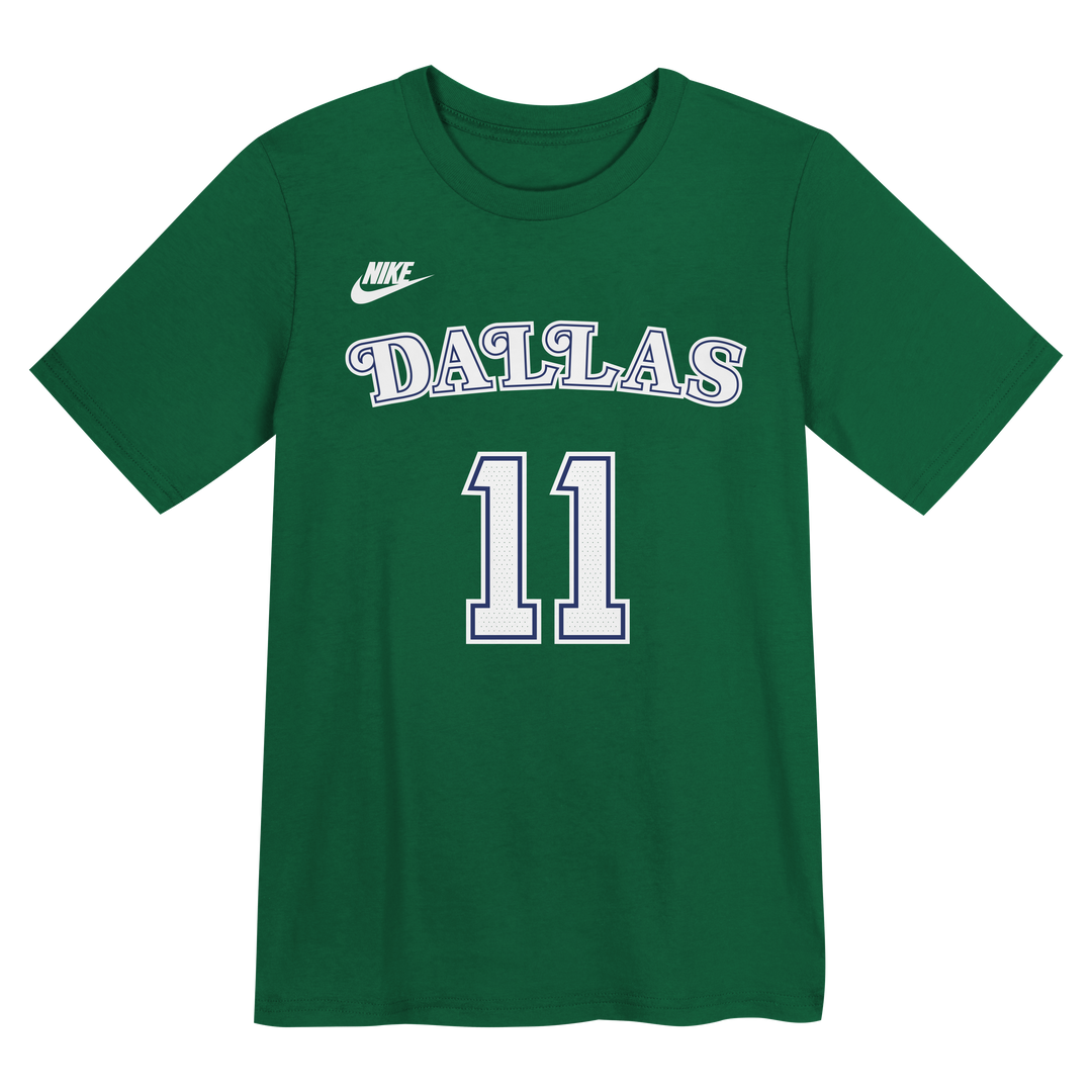 DALLAS MAVERICKS NIKE OUTERSTUFF HARDWOOD CLASSIC KIDS KYRIE IRVING NAME & NUMBER TEE
