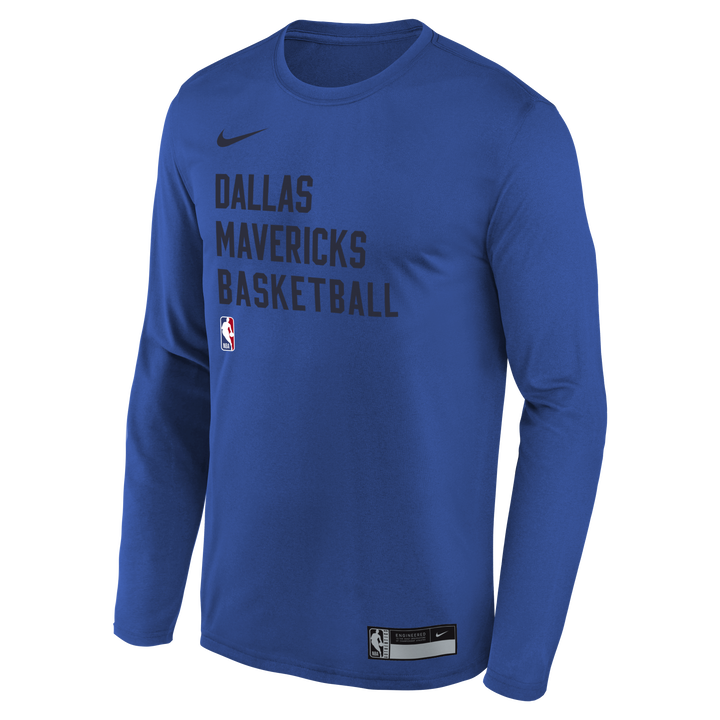 DALLAS MAVERICKS NIKE OUTERSTUFF YOUTH ROYAL BLUE PRACTICE LONG SLEEVE TEE