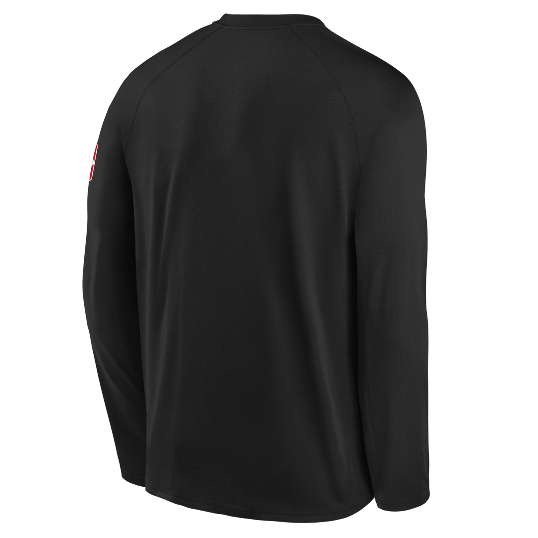 DALLAS MAVERICKS NIKE OUTER STUFF 2025-26 CITY EDITION YOUTH BLACK LONG SLEEVE WARM-UP TOP