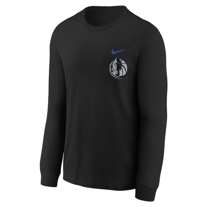 DALLAS MAVERICKS NIKE OUTERSTUFF 2025-26 CITY EDITION YOUTH BLACK ESSENTIAL LONG SLEEVE TEE