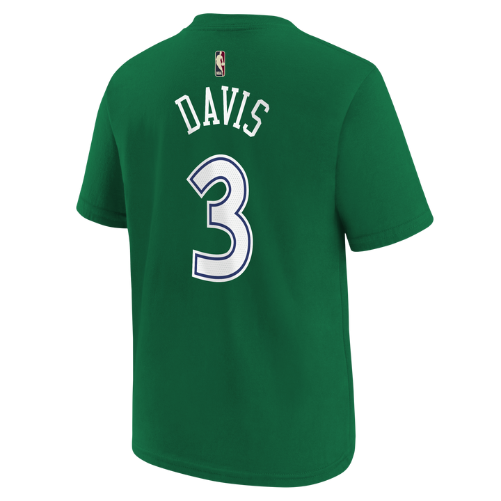 DALLAS MAVERICKS NIKE OUTERSTUFF HARDWOOD CLASSIC YOUTH ANTHONY DAVIS NAME & NUMBER TEE