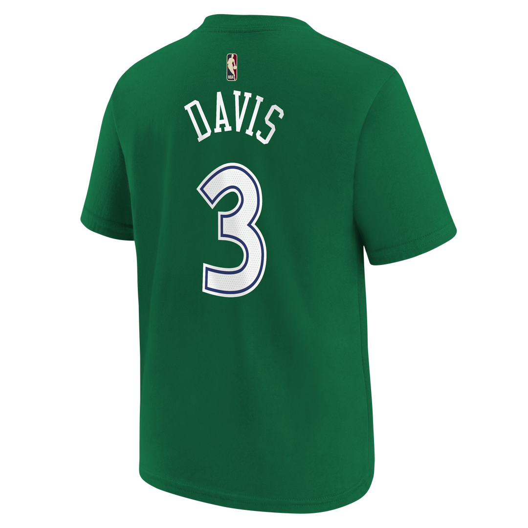 DALLAS MAVERICKS NIKE OUTERSTUFF HARDWOOD CLASSIC YOUTH ANTHONY DAVIS NAME & NUMBER TEE