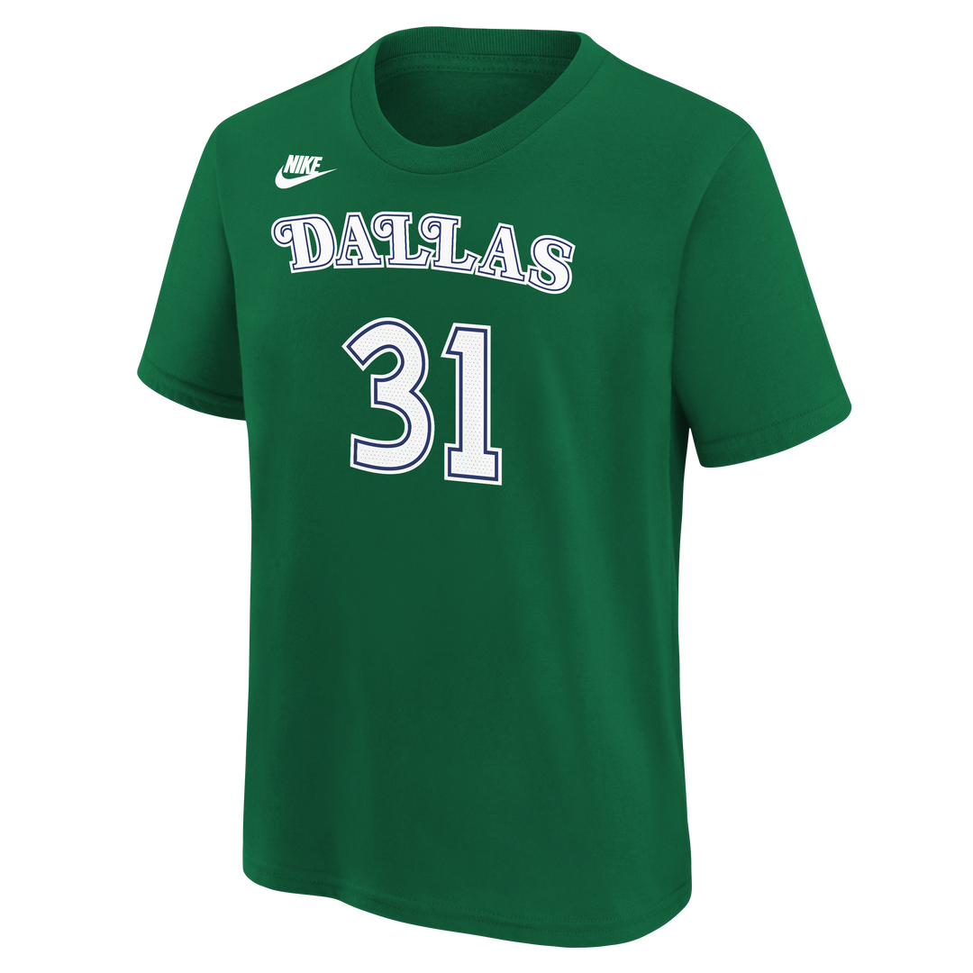 DALLAS MAVERICKS NIKE OUTERSTUFF HARDWOOD CLASSIC YOUTH KLAY THOMPSON NAME & NUMBER TEE