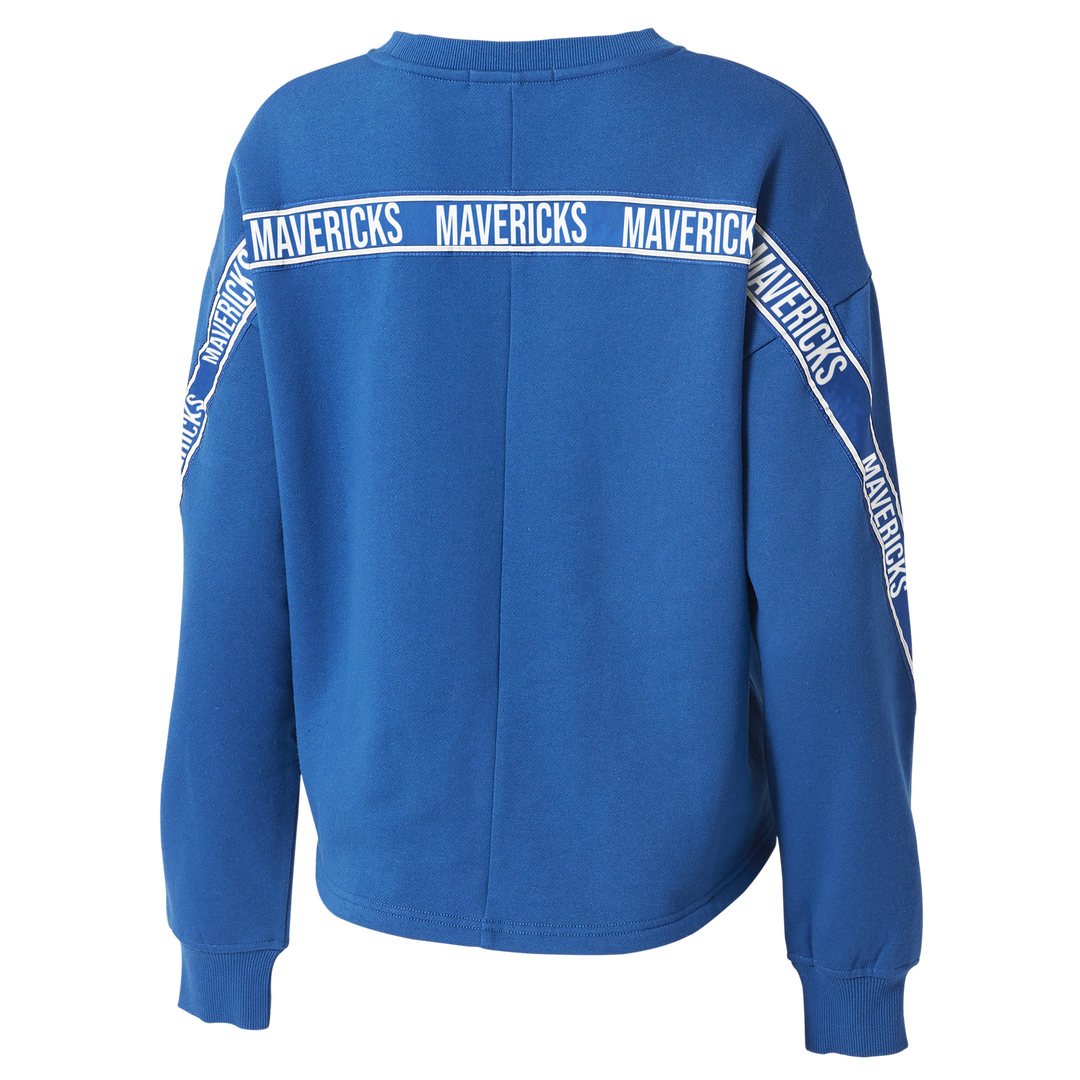 DALLAS MAVERICKS WEAR WOMEN'S ROYAL BLUE CREWNECK SWEATSHIRT