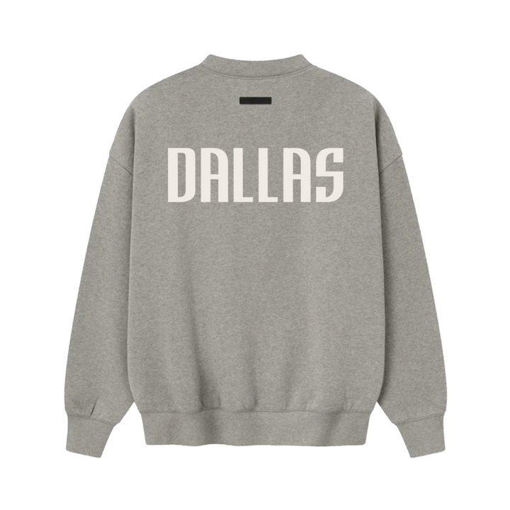 DALLAS MAVERICKS FEAR OF GOD DARK HEATHER ESSENTIALS CREWNECK
