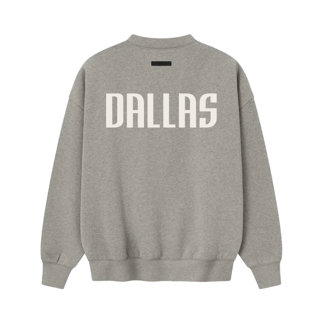DALLAS MAVERICKS FEAR OF GOD DARK HEATHER ESSENTIALS CREWNECK