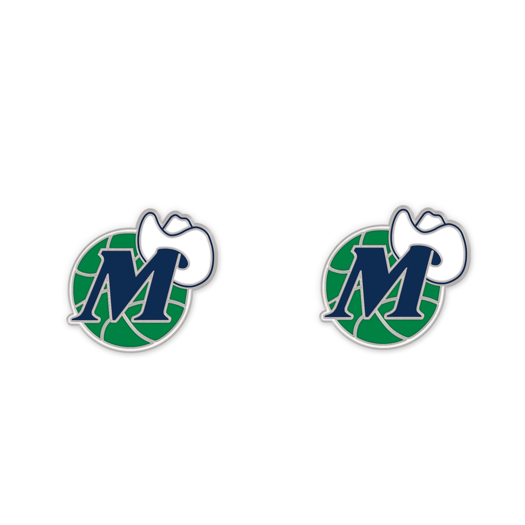 DALLAS MAVERICKS WINCRAFT 2020 HARDWOOD CLASSIC MHAT STUD EARRINGS