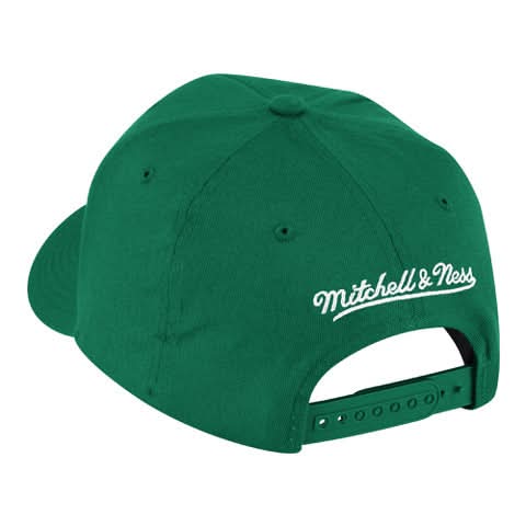 DALLAS MAVERICKS MITCHELL & NESS HARDWOOD CLASSIC M-HAT STRETCH GREEN SNAPBACK CAP