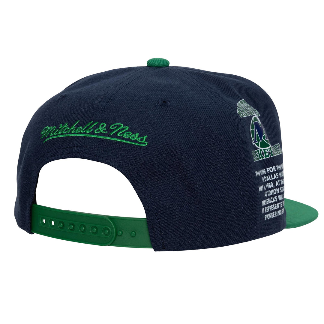 DALLAS MAVERICKS MITCHELL & NESS HARDWOOD CLASSIC ORIGINS 2TONE SNAPBACK