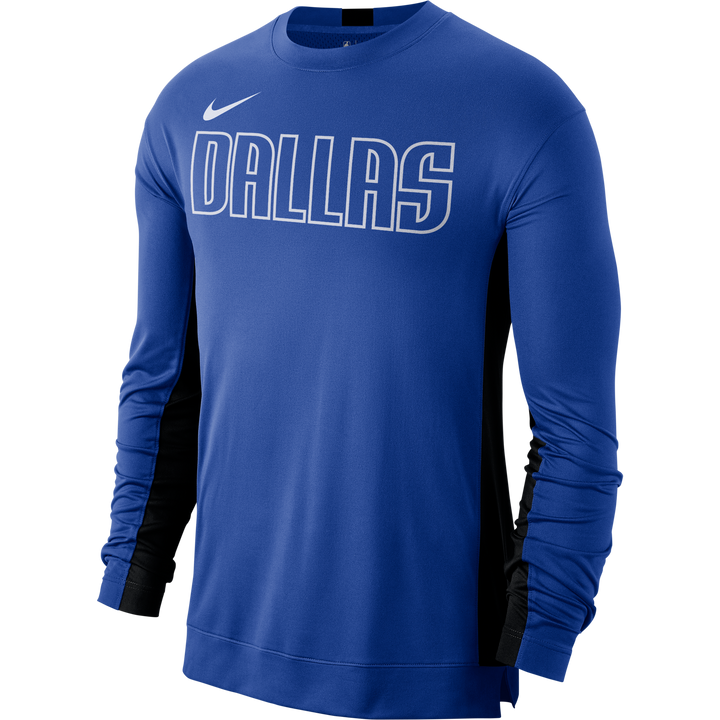 DALLAS MAVERICKS NIKE ON COURT ROYAL LONG SLEEVE SHOOTER