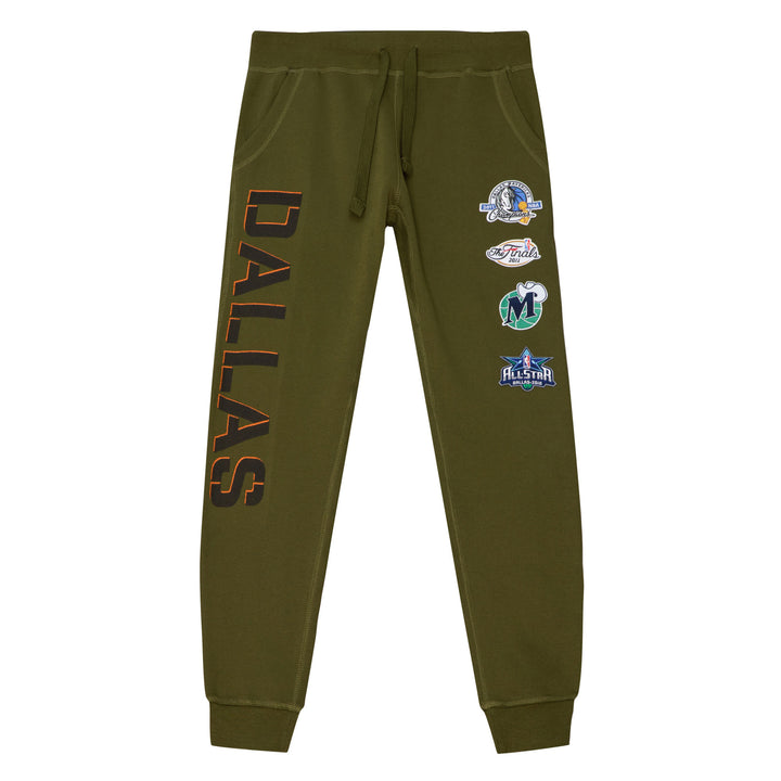 DALLAS MAVERICKS MITCHELL & NESS SCRIPT FLIGHT JOGGER PANTS