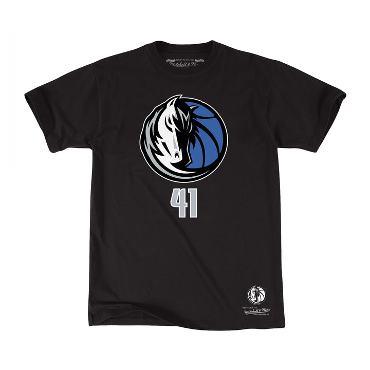 DALLAS MAVERICKS HORSE HEAD LOGO 41 NUMBER TEE