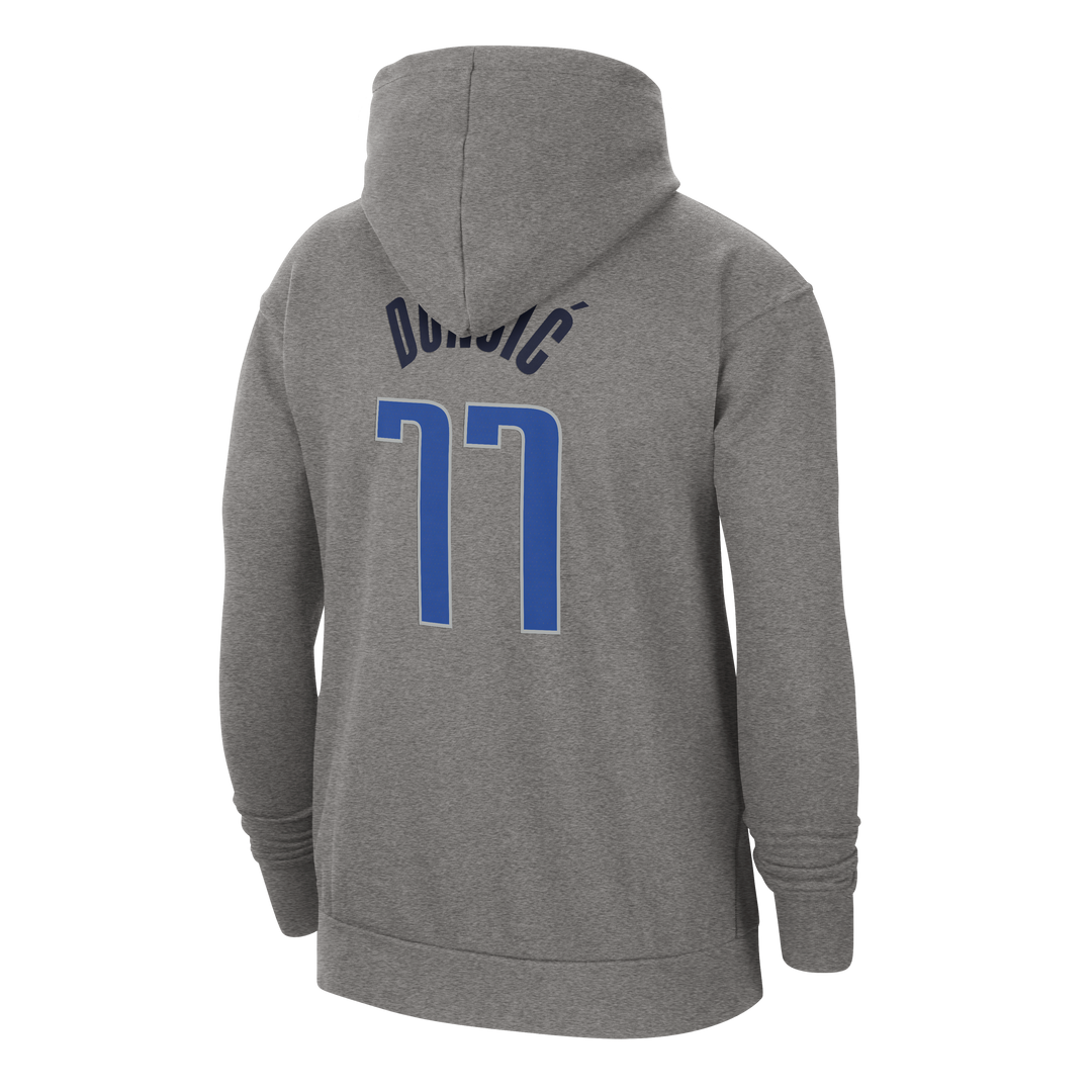 DALLAS MAVERICKS NIKE LUKA DONČIĆ GRAY NAME & NUMBER HOODIE