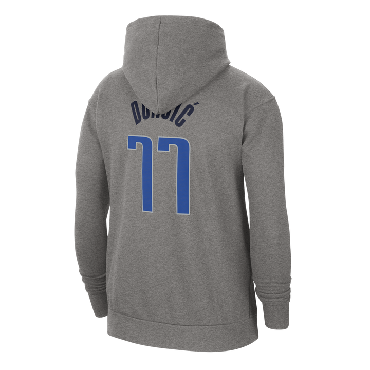 DALLAS MAVERICKS NIKE LUKA DONČIĆ GRAY NAME & NUMBER HOODIE