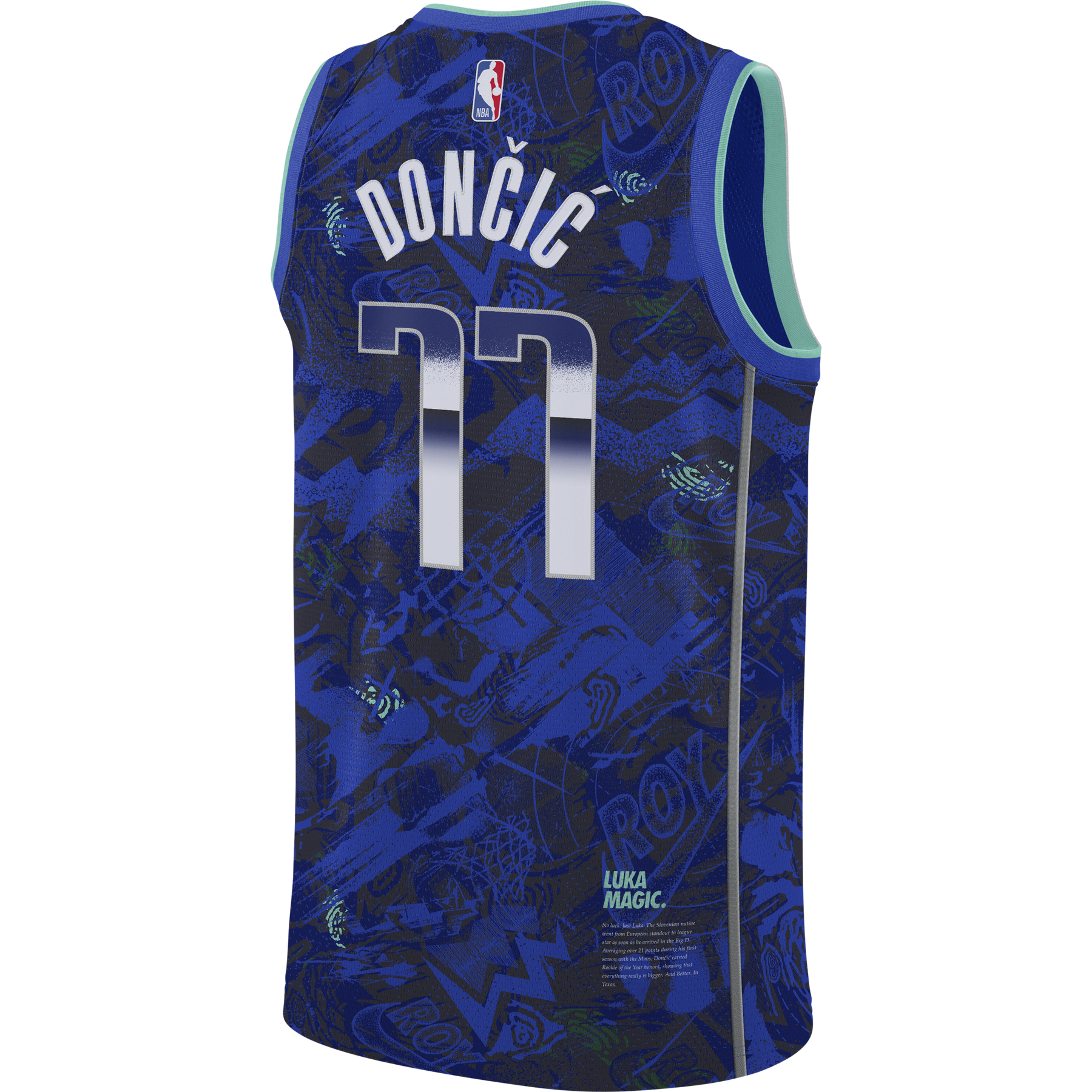 DALLAS MAVERICKS NIKE LUKA DON I ROOKIE OF THE YEAR SWINGMAN JERSEY