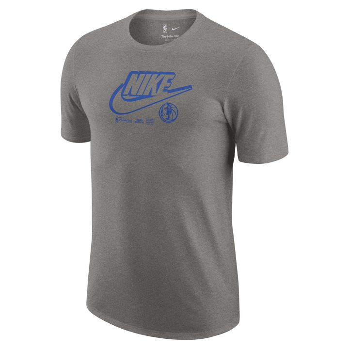 DALLAS MAVERICKS NIKE SWOOSH LOGO SHORT SLEEVE GREY TEE