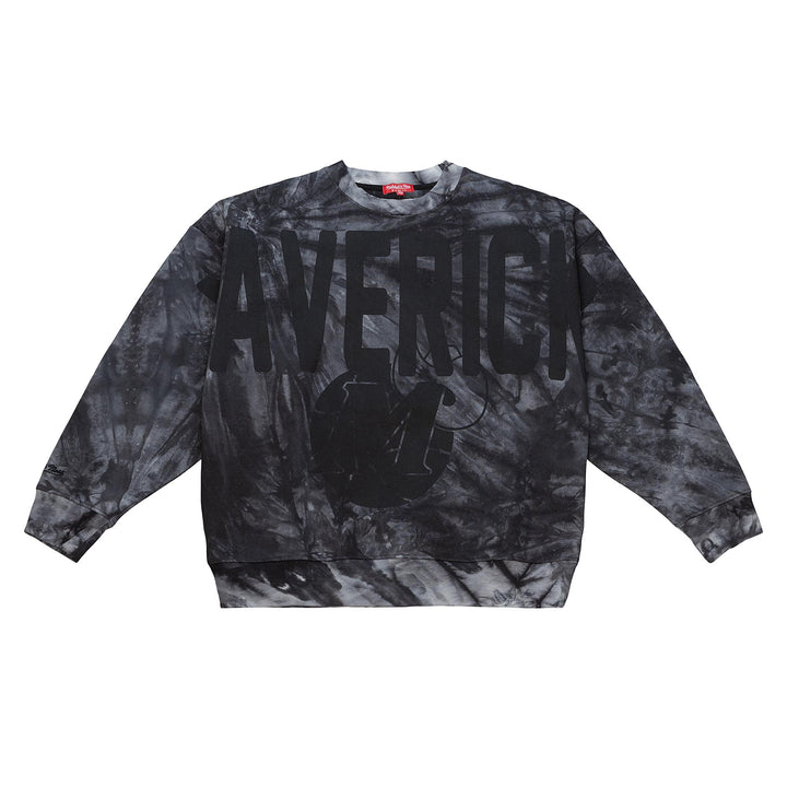 DALLAS MAVERICKS MITCHELL & NESS WOMEN'S BLACK TIE DYE CREW