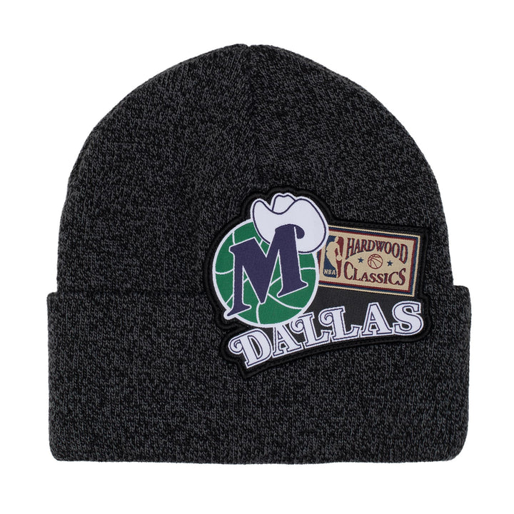 DALLAS MAVERICKS MITCHELL & NESS HARDWOOD CLASSIC LOGO PATCH BEANIE