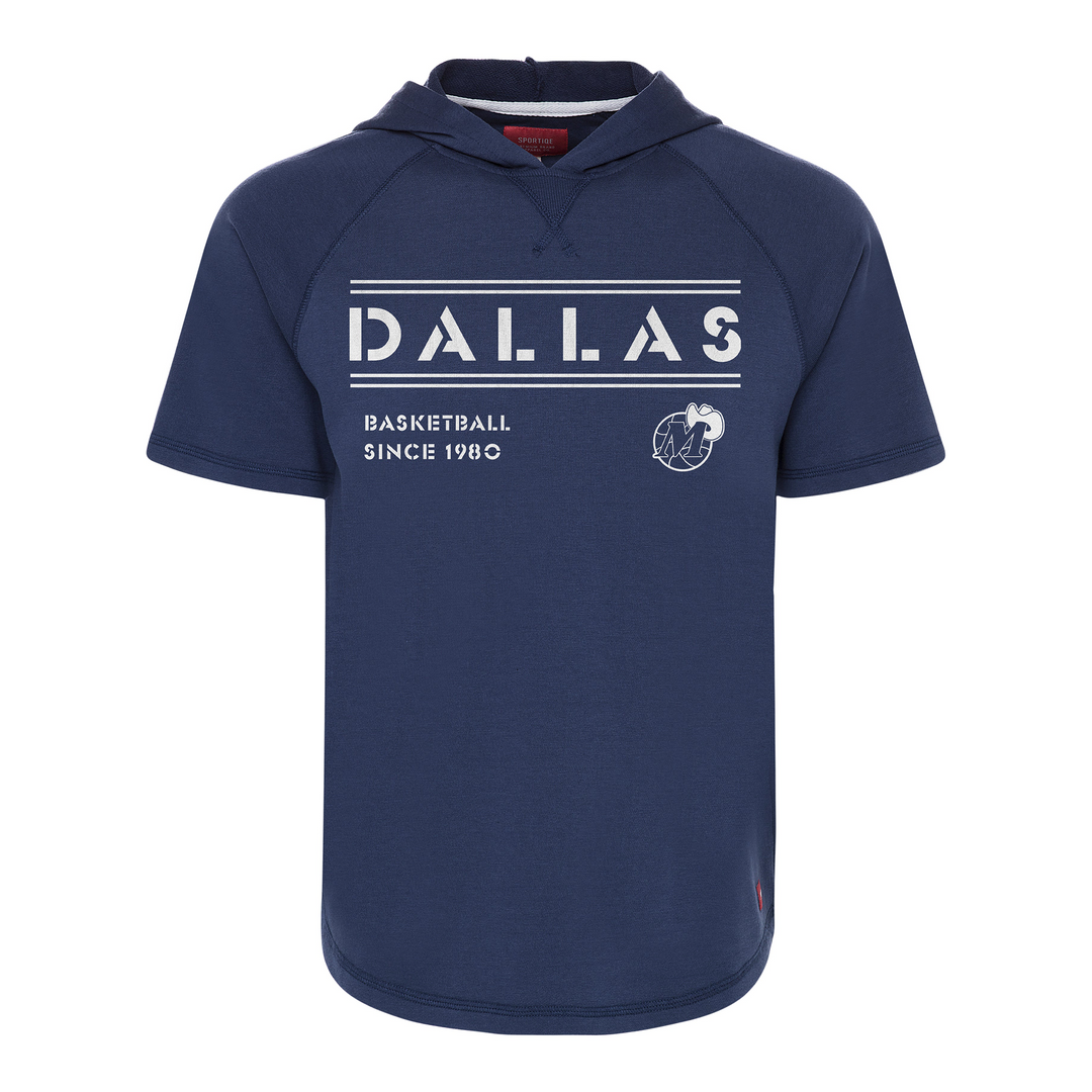 DALLAS MAVERICKS SPORTIQE HARDWOOD CLASSIC JAX CRUZ NAVY HOODIE TEE