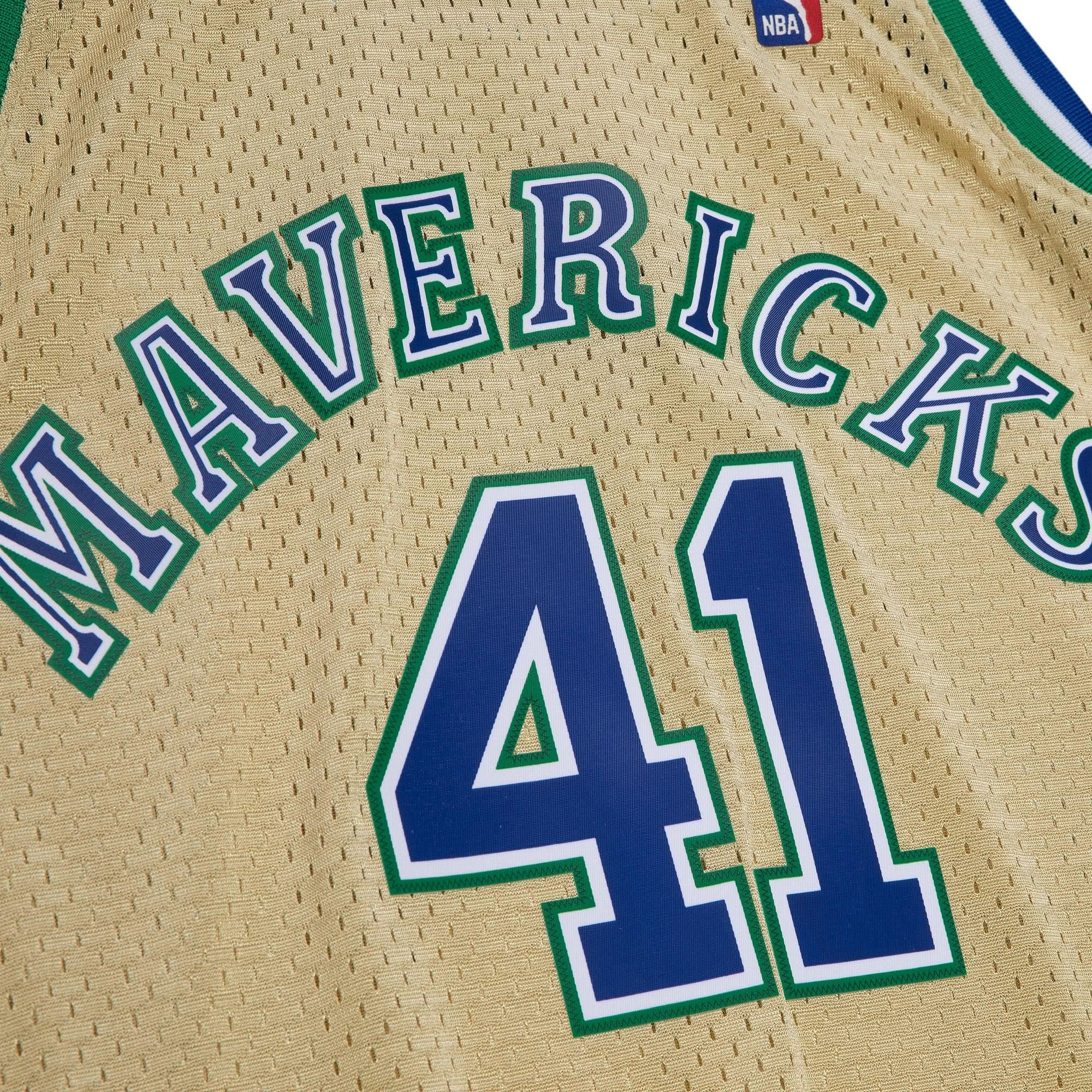 DALLAS MAVERICKS DIRK NOWITZKI HARDWOOD CLASSIC GOLD JERSEY – Mavs