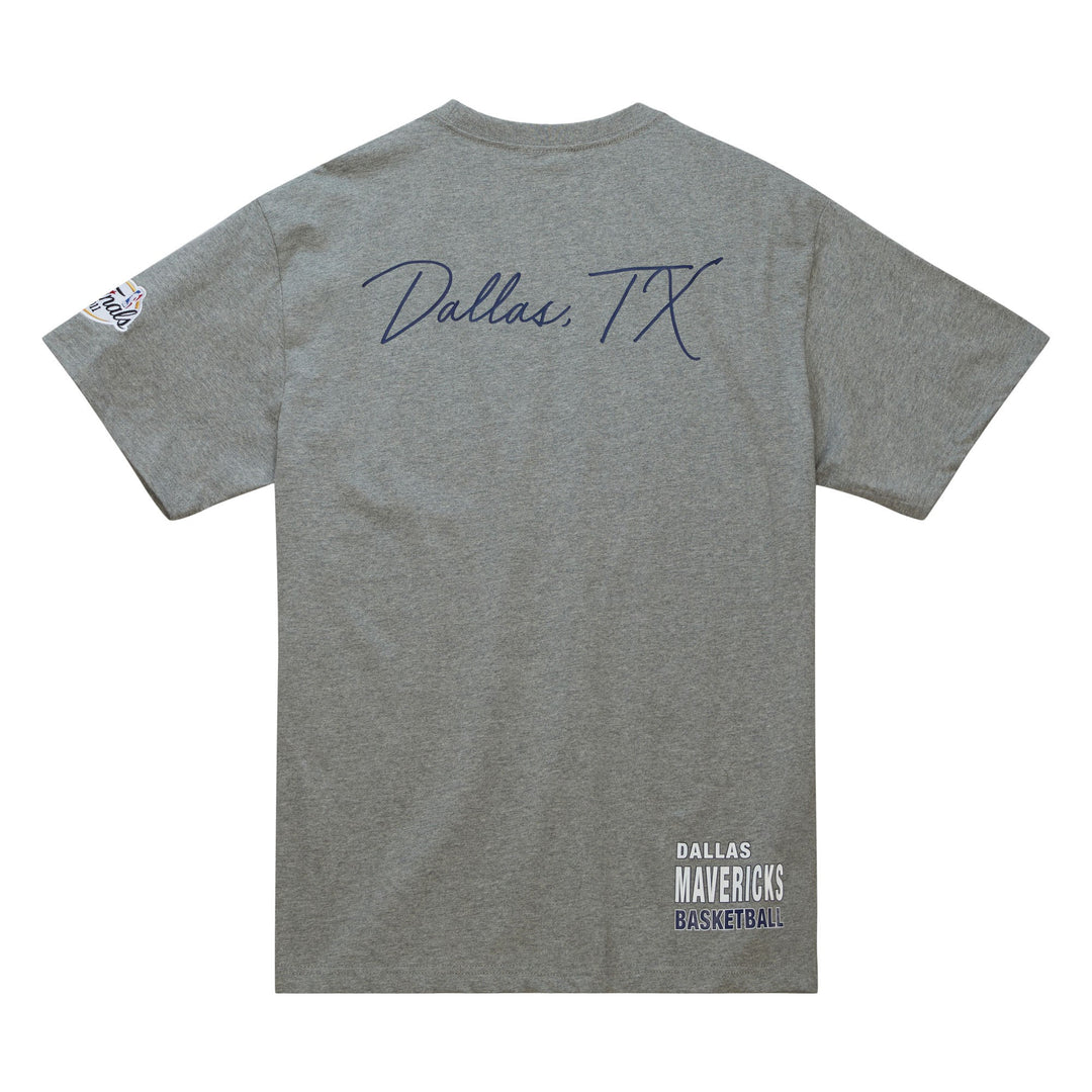 DALLAS MAVERICKS MITCHELL & NESS HARDWOOD CLASSIC GREY TEE