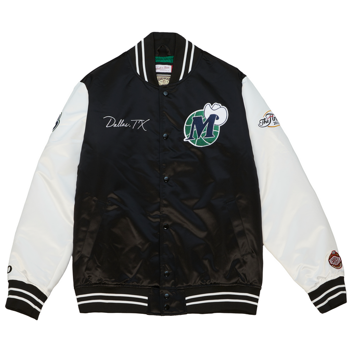 DALLAS MAVERICKS MITCHELL & NESS HARDWOOD CLASSIC ORIGINS VARSITY JACKET