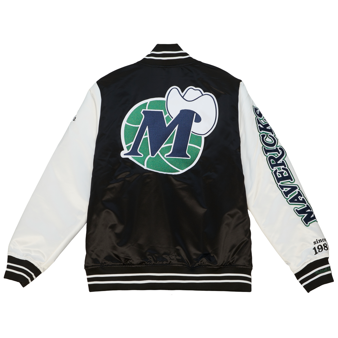 DALLAS MAVERICKS MITCHELL NESS HARDWOOD CLASSIC ORIGINS VARSITY JACKET