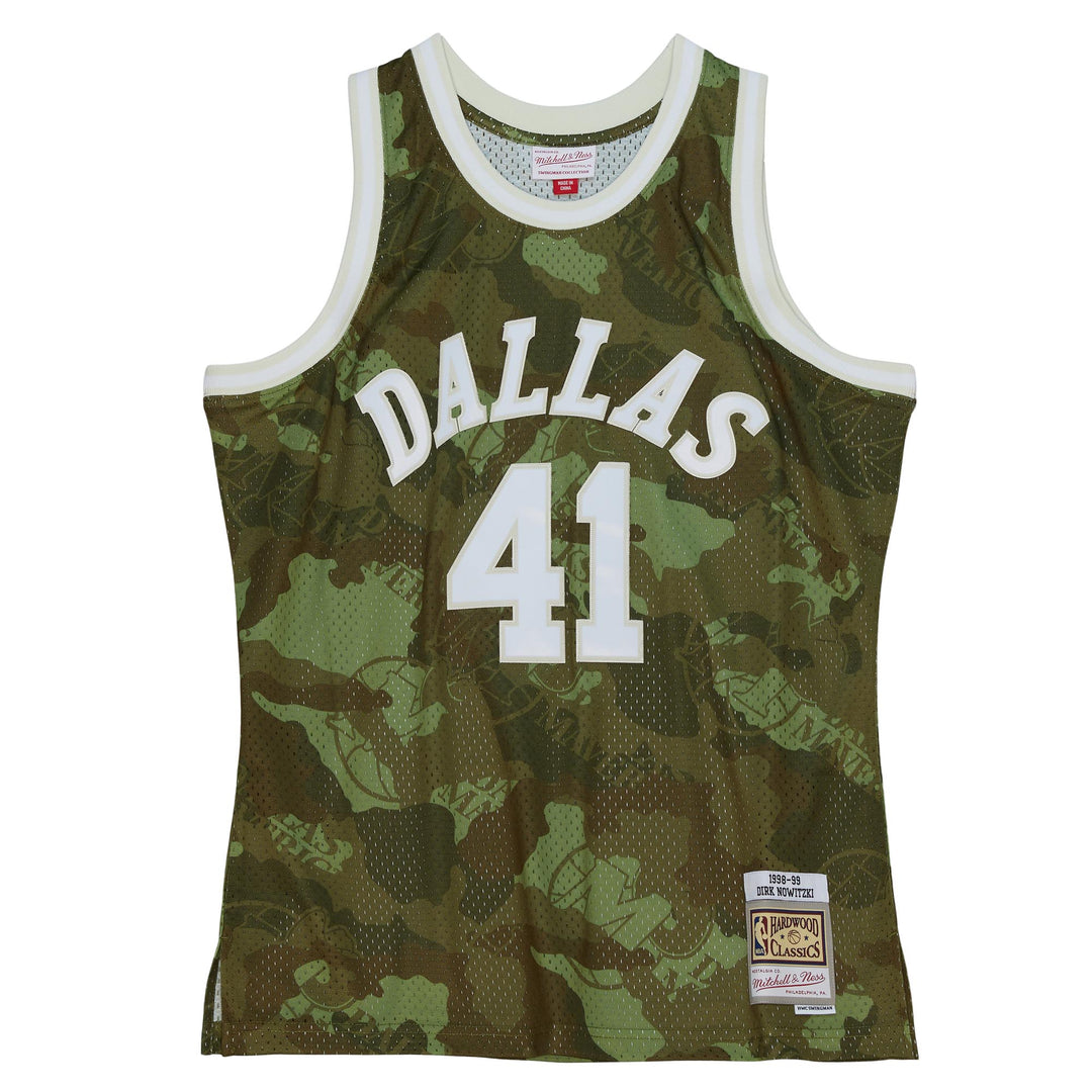 DALLAS MAVERICKS MITCHELL & NESS HARDWOOD CLASSIC CAMO JERSEY