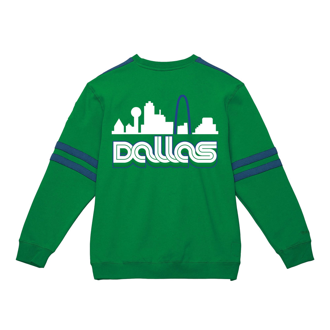 DALLAS MAVERICKS MITCHELL & NESS CITY EDITION TWO-TONED LONGSLEEVE CREW