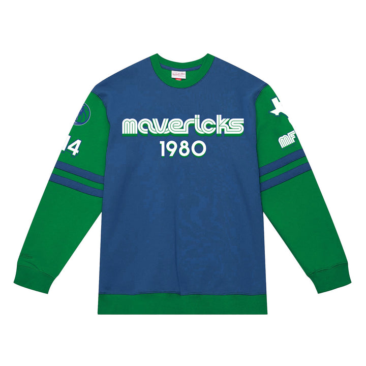 DALLAS MAVERICKS MITCHELL & NESS CITY EDITION TWO-TONED LONGSLEEVE CREW