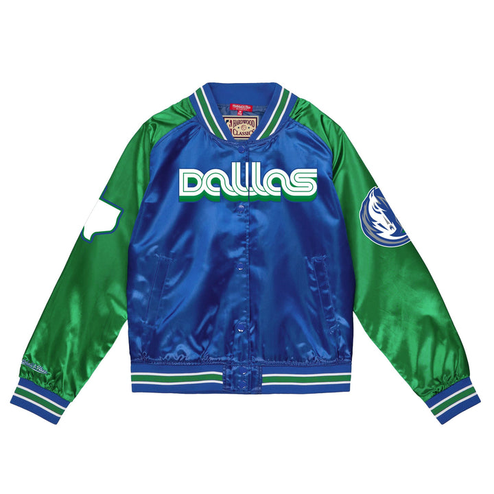 DALLAS MAVERICKS MITCHELL & NESS CITY EDITION  LIGHTWEIGHT SATIN JACKET