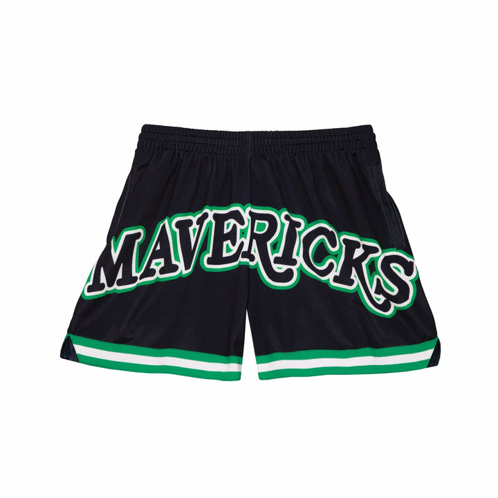 DALLAS MAVERICKS MITCHELL & NESS HARDWOOD CLASSIC WOMEN'S WORDMARK BIG FACE SHORT