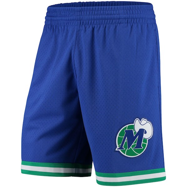 DALLAS MAVERICKS MITCHELL & NESS 1998 BLUE HARDWOOD CLASSICS SWINGMAN SHORT